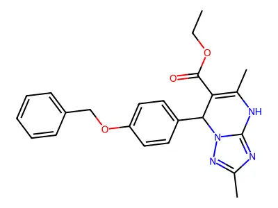ethyl 7-[4-(benzyloxy)phenyl]-2,5-dimethyl-4,7-dihydro[1,2,4]triazolo[1,5-a]pyrimidine-6-carboxylate structure