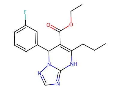 ethyl 7-(3-fluorophenyl)-5-propyl-4,7-dihydro[1,2,4]triazolo[1,5-a]pyrimidine-6-carboxylate structure