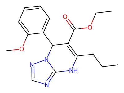 ethyl 7-(2-methoxyphenyl)-5-propyl-4,7-dihydro[1,2,4]triazolo[1,5-a]pyrimidine-6-carboxylate structure