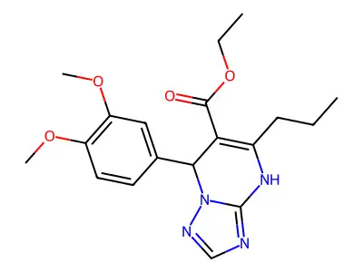 ethyl 7-(3,4-dimethoxyphenyl)-5-propyl-4,7-dihydro[1,2,4]triazolo[1,5-a]pyrimidine-6-carboxylate structure