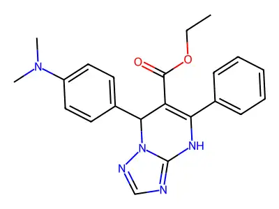 ethyl 7-[4-(dimethylamino)phenyl]-5-phenyl-4,7-dihydro[1,2,4]triazolo[1,5-a]pyrimidine-6-carboxylate structure