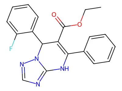ethyl 7-(2-fluorophenyl)-5-phenyl-4,7-dihydro[1,2,4]triazolo[1,5-a]pyrimidine-6-carboxylate structure
