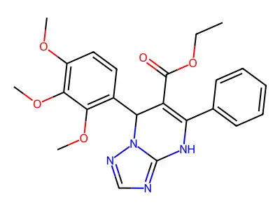 ethyl 5-phenyl-7-(2,3,4-trimethoxyphenyl)-4,7-dihydro[1,2,4]triazolo[1,5-a]pyrimidine-6-carboxylate structure
