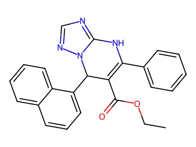 ethyl 7-(naphthalen-1-yl)-5-phenyl-4,7-dihydro[1,2,4]triazolo[1,5-a]pyrimidine-6-carboxylate structure