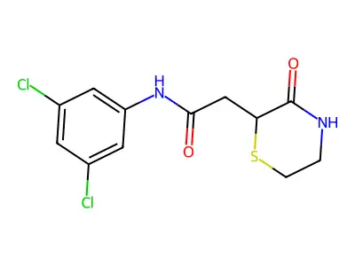 N-(3,5-dichlorophenyl)-2-(3-oxothiomorpholin-2-yl)acetamide structure