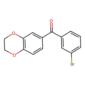 (3-Bromophenyl)(2,3-dihydro-1,4-benzodioxin-6-yl)methanone structure