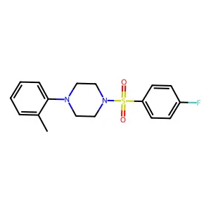 1-[(4-Fluorophenyl)sulfonyl]-4-(2-methylphenyl)piperazine structure
