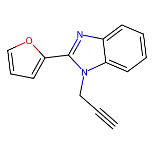 2-(Furan-2-yl)-1-prop-2-ynylbenzimidazole structure