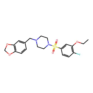 1-(1,3-Benzodioxol-5-ylmethyl)-4-[(3-ethoxy-4-fluorophenyl)sulfonyl]piperazine structure