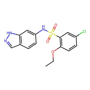 5-chloro-2-ethoxy-N-(1H-indazol-6-yl)benzenesulfonamide structure