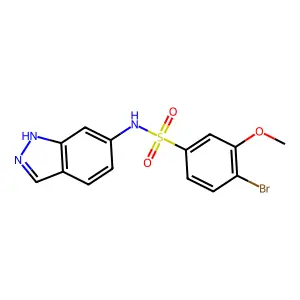 4-bromo-N-(2H-indazol-6-yl)-3-methoxybenzene-1-sulfonamide structure