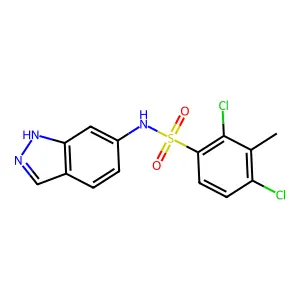 2,4-Dichloro-N-1H-indazol-6-yl-3-methylbenzenesulfonamide structure