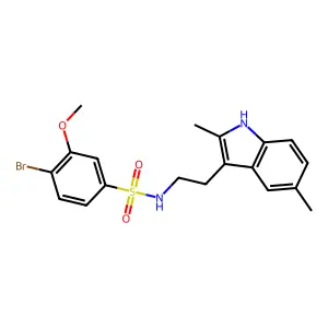 4-bromo-N-[2-(2,5-dimethyl-1H-indol-3-yl)ethyl]-3-methoxybenzenesulfonamide structure