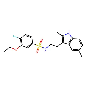N-[2-(2,5-dimethyl-1H-indol-3-yl)ethyl]-3-ethoxy-4-fluorobenzenesulfonamide structure