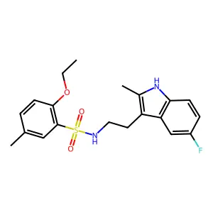 2-ethoxy-N-[2-(5-fluoro-2-methyl-1H-indol-3-yl)ethyl]-5-methylbenzene-1-sulfonamide structure