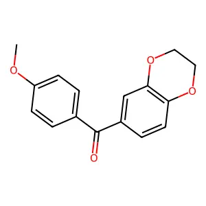 2,3-dihydro-1,4-benzodioxin-6-yl(4-methoxyphenyl)methanone structure