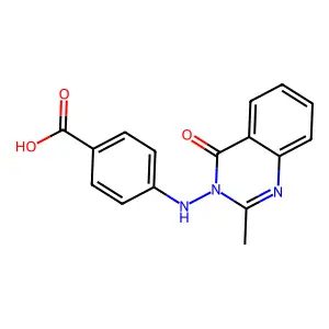 4-((2-Methyl-4-oxoquinazolin-3(4H)-yl)amino)benzoic acid structure