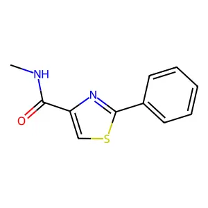 N-methyl-2-phenyl-1,3-thiazole-4-carboxamide structure