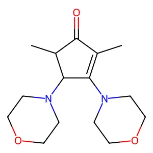 2,5-Dimethyl-3,4-bis(morpholin-4-yl)cyclopent-2-en-1-one structure