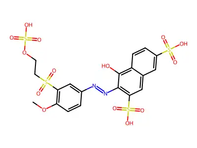 2,7-Naphthalenedisulfonic acid, 4-hydroxy-3-[[4-methoxy-3-[[2-(sulfooxy)ethyl]sulfonyl]phenyl]azo]- structure
