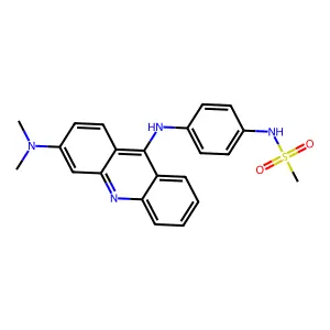 Methanesulfonamide, N-(4-((3-(dimethylamino)-9-acridinyl)amino)phenyl)- structure