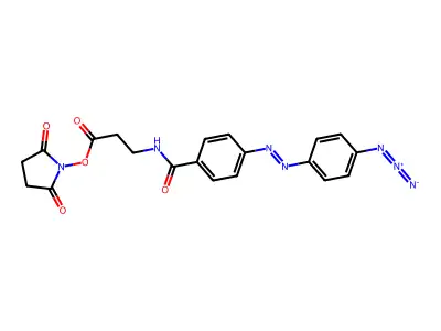 2,5-Pyrrolidinedione, 1-(3-((4-((4-azidophenyl)azo)benzoyl)amino)-1-oxopropoxy)- structure