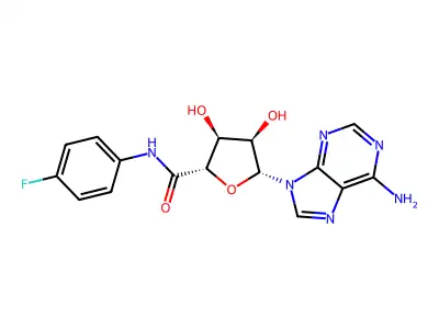 Ribofuranuronamide, 1-(6-amino-9H-purin-9-yl)-1-deoxy-N-(p-fluorophenyl)- structure