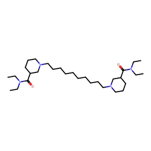 1,1'-(1,10-Decanediyl)bis(N,N-diethyl-3-piperidinecarboxamide) structure