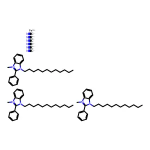 Benzimidazolium, tris(1-dodecyl-3-methyl-2-phenyl-, ferricyanide structure