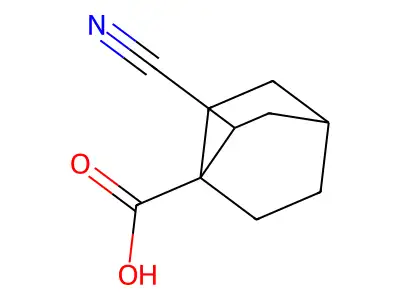 2-Cyanobicyclo[2.2.2]octane-1-carboxylic acid structure