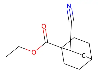 Ethyl 2-cyanobicyclo[2.2.2]octane-1-carboxylate structure