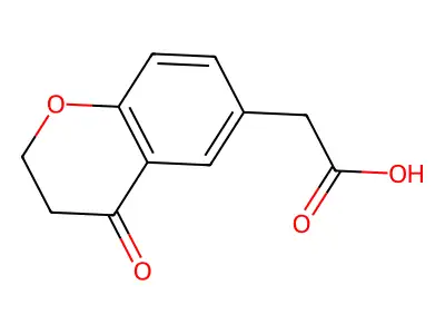 2H-1-Benzopyran-6-acetic acid, 3,4-dihydro-4-oxo- structure