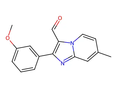 2-(3-Methoxyphenyl)-7-methylimidazo[1,2-a]pyridine-3-carbaldehyde structure