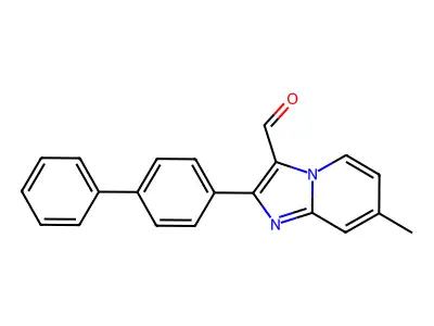 2-([1,1'-Biphenyl]-4-yl)-7-methylimidazo[1,2-a]pyridine-3-carbaldehyde structure