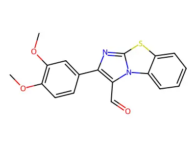 2-(3,4-Dimethoxyphenyl)benzo[d]imidazo[2,1-b]thiazole-3-carbaldehyde structure