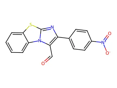 2-(4-Nitrophenyl)benzo[d]imidazo[2,1-b]thiazole-3-carbaldehyde structure