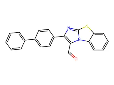 2-Biphenyl-4-yl-benzo[d]imidazo[2,1-b]thiazole-3-carbaldehyde structure