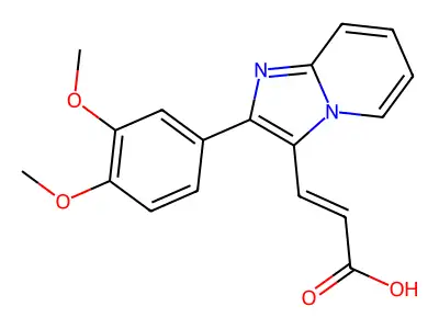 3-[2-(3,4-Dimethoxyphenyl)imidazo[1,2-a]pyridin-3-yl]prop-2-enoic acid structure