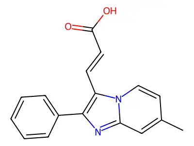 3-(7-Methyl-2-phenyl-imidazo[1,2-a]pyridin-3-yl)prop-2-enoic acid structure