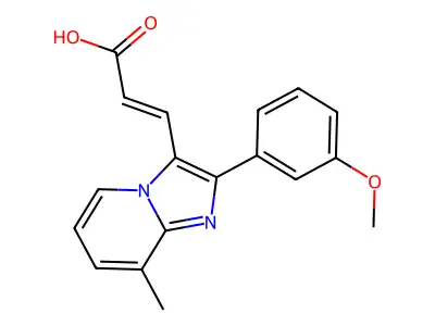 3-[2-(3-Methoxyphenyl)-8-methyl-imidazo[1,2-a]pyridin-3-yl]prop-2-enoic acid structure