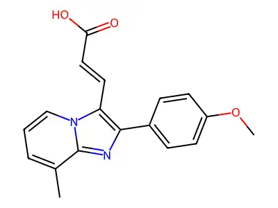 3-[2-(4-Methoxyphenyl)-8-methylimidazo[1,2-a]pyridin-3-yl]prop-2-enoic acid structure