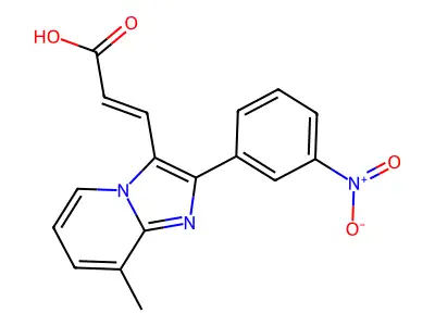 3-[8-Methyl-2-(3-nitrophenyl)imidazo[1,2-a]pyridin-3-yl]prop-2-enoic acid structure