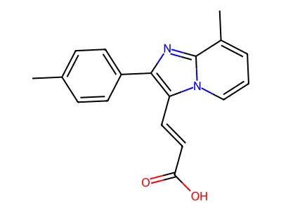 3-[8-Methyl-2-(4-methylphenyl)imidazo[1,2-a]pyridin-3-yl]prop-2-enoic acid structure