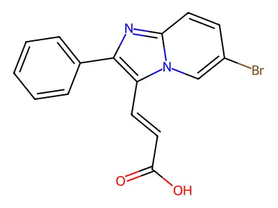3-(6-Bromo-2-phenyl-imidazo[1,2-A]pyridin-3-YL)-acrylic acid structure