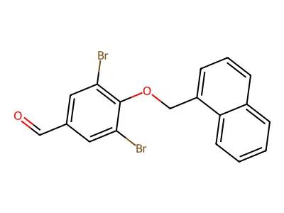3,5-Dibromo-4-(naphthalen-1-ylmethoxy)benzaldehyde structure