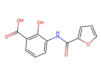 3-(Furan-2-carboxamido)-2-hydroxybenzoic acid structure