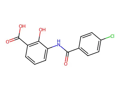 3-(4-Chlorobenzamido)-2-hydroxybenzoic acid structure