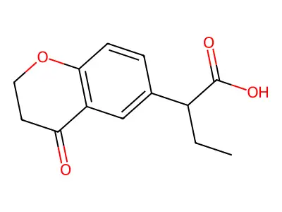 2-(4-Oxo-3,4-dihydro-2H-1-benzopyran-6-yl)butanoic acid structure