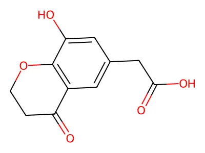 2H-1-Benzopyran-6-acetic acid, 3,4-dihydro-8-hydroxy-4-oxo- structure