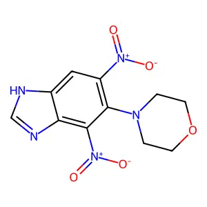 1H-Benzimidazole, 4,6-dinitro-5-(4-morpholinyl)- structure